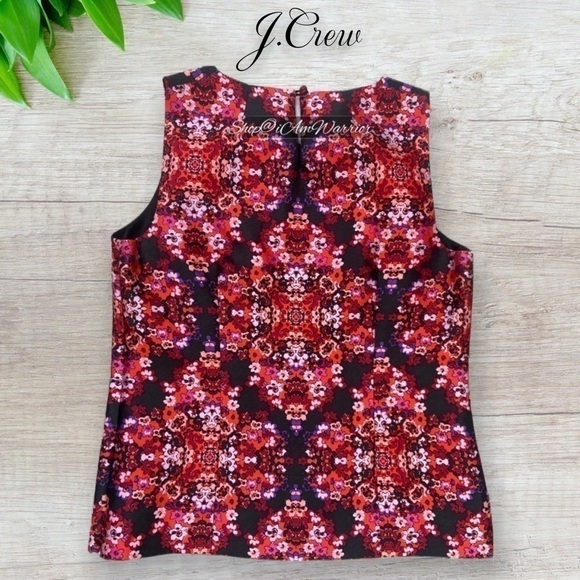 J.Crew Collection silk/cotton abstract print sleeveless top *shop@iamwarior - Picture 6 of 10